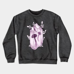 Purple Crystal Mushrooms Crewneck Sweatshirt